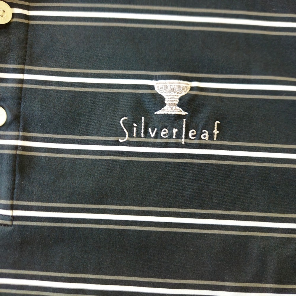 Dunning Polo Silverleaf Golf Club Logo Coolmax Size Large Activewear Athleisure - Picture 7 of 10